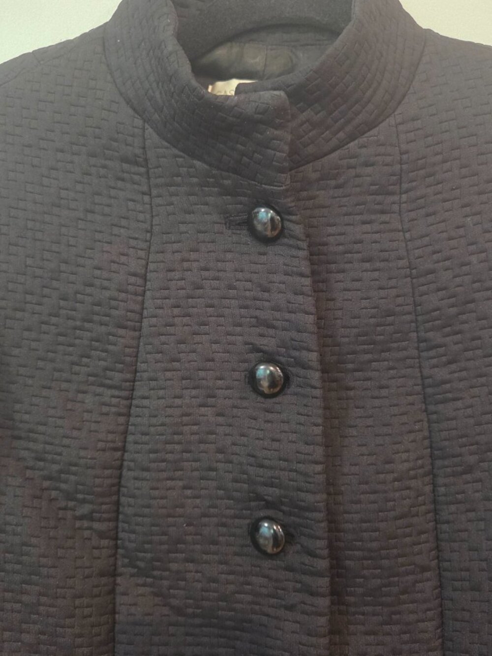 Vintage Black Textured Blazer – Size 4